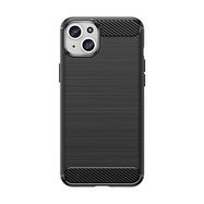 Flexible carbon pattern case for iPhone 15 Plus Carbon Case - black, Hurtel