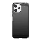 Flexible carbon pattern case for Xiaomi Redmi 12 Carbon Case - black, Hurtel