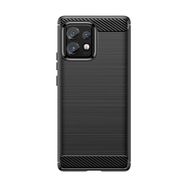 Carbon Case silicone case for Motorola Edge 40 Pro - black, Hurtel