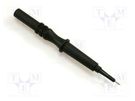 Probe tip; black; Tip diameter: 0.75mm; Socket size: 4mm ELECTRO-PJP