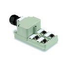 Sensor-actuator passive distributor (without cable), complete module, Hood version, Number of contact sockets: 4, Number of poles: 5, M12 Weidmuller