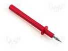Probe tip; 32A; 1kV; red; Tip diameter: 4mm; Socket size: 4mm HIRSCHMANN T&M