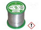 Soldering wire; Sn99Ag0,3Cu0,7; 0.5mm; 0.25kg; lead free; reel BROQUETAS