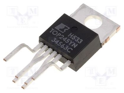 IC: PMIC; AC/DC switcher,SMPS controller; 61.5÷140kHz; TO220-7C POWER INTEGRATIONS TOP245YN