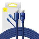 Baseus Crystal Shine cable USB-C to USB-C, 100W, 1.2m (blue), Baseus