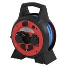 Weatherproof cable reel 20 m / 3 sockets / blue / silicon / 230 V / 1,5 mm2, EMOS