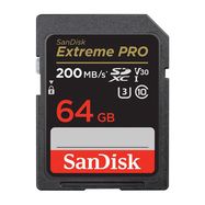 Memory card SANDISK EXTREME PRO SDXC 64GB 200/90 MB/s UHS-I U3 (SDSDXXU-064G-GN4IN), SanDisk