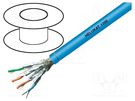 Wire; HELUKAT® 1200,S/FTP; 4x2x22AWG; 7; solid; Cu; FRNC; blue; 100m HELUKABEL