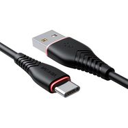 USB to USB-C cable Vipfan Anti-Break X01, 3A, 1m (black), Vipfan