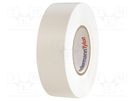 Tape: electrical insulating; W: 19mm; L: 20m; Thk: 0.18mm; white HELLERMANNTYTON