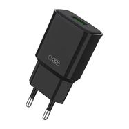 Wall charger XO L92D, 1x USB, 18W, QC 3.0 (black), XO