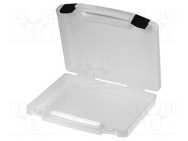 Container: transportation case; 240x170x42mm; white; plastic LICEFA K2001-WHITE