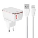 Wall charger A1204Q 18W +  Lightning cable, LDNIO