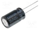 Capacitor: electrolytic; THT; 22uF; 400VDC; Ø12.5x20mm; Pitch: 5mm SAMXON