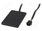 RFID reader; 7÷32V; 1-wire; antenna; 54x85x7mm; black; 125kHz NETRONIX