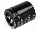 Capacitor: electrolytic; SNAP-IN; 10000uF; 63VDC; Ø35x40mm; ±20% NICHICON