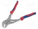 Pliers; universal wrench; 250mm; steel; Steps: 17 KNIPEX