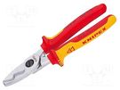 Cutters; for cutting copper and aluminium cables; 70mm2 KNIPEX