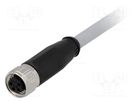 Connector: M8; female; PIN: 4; straight; with lead; plug; 0.5m; PVC HARTING