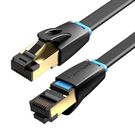 Flat Network Cable CAT8 U/FTP Vention IKCBG RJ45 Ethernet 40Gpbs 1.5m (Black), Vention