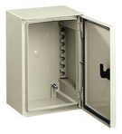 ENCLOSURE W/DOOR, WALL MNT, ABS/PC, GRY