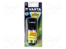 Charger: for rechargeable batteries; Ni-MH; Size: AA,AAA,R3,R6 VARTA