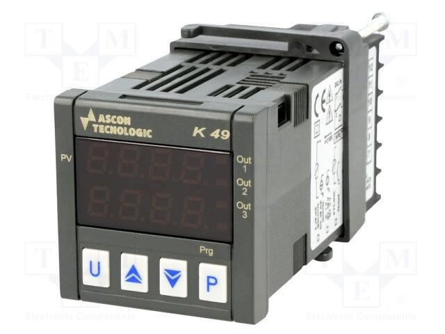 Module: regulator; temperature; SPST-NO; OUT 2: SPST-NO; on panel ASCON TECNOLOGIC K49P-HCRR