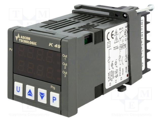 Module: regulator; temperature; SPST-NO; OUT 2: SPST-NO; on panel ASCON TECNOLOGIC K49-LCRR