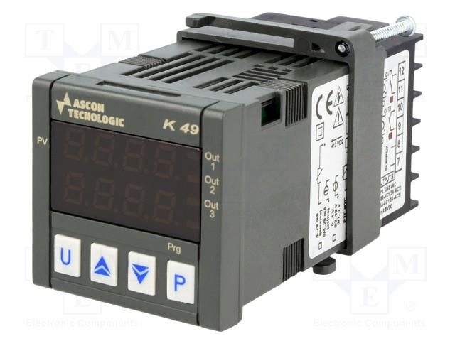 Module: regulator; temperature; SPST-NO; OUT 2: SPST-NO; on panel ASCON TECNOLOGIC K49-HCRR