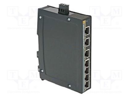 Switch Ethernet; unmanaged; Number of ports: 7; 9÷60VDC; DIN; RJ45 HARTING 24034070010