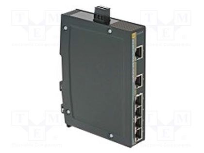Switch PoE Ethernet; unmanaged; Number of ports: 6; 9÷60VDC; DIN HARTING 24034060020