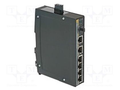 Switch PoE Ethernet; unmanaged; Number of ports: 6; 9÷60VDC; DIN HARTING 24034061330