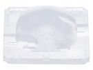 LED lens; square; silicone; transparent; H: 11.5mm LEDIL