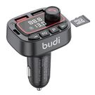 Transmiter FM Budi with Charger 42W, Bluetooth 5.0, USB-C PD, microSD (black), Budi