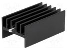 Heatsink: extruded; H; TO220; black; L: 40mm; W: 23.3mm; H: 16.5mm STONECOLD