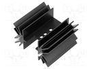 Heatsink: extruded; TO220; black; L: 38.1mm; 6.2K/W; aluminium STONECOLD