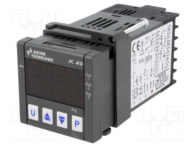 Module: regulator; temperature; SSR; OUT 2: SPST-NO; on panel ASCON TECNOLOGIC K49-HC0R