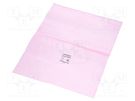 Protection bag; ESD; L: 406mm; W: 305mm; Thk: 90um; polyetylene; pink EUROSTAT GROUP