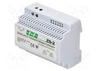 Power supply: transformer type; for DIN rail; 12VDC; 1A; 230VAC F&F