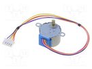 Stepper motor; Interface: PWM; PIN: 5; 5VDC; Leads: leads with plug MIKROE