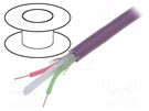 Wire; 1x2x22AWG; PROFIBUS; solid; Cu; PVC; violet; 500m; CPR: Eca BELDEN
