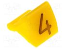 Markers; Marking: 4; 1.7÷3.5mm; H: 7mm; A: 6mm; -30÷100°C; leaded KURANT