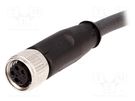 Connector: M8; female; PIN: 4; straight; with lead; plug; 7.5m HARTING