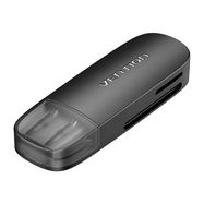 2-in-1 USB 2.0 A (SD+TF) Memory Card Reader Vention CLEB0 (black), Vention