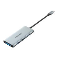 USB-C to HDMI, 3x USB 3.0, SD, TF, PD Hub Vention TOPHB 0.15m Gray, Vention