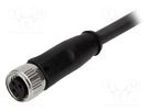 Connector: M8; female; PIN: 3; straight; with lead; plug; 2m HARTING