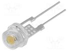 LED; 4.8mm; white warm; 3300mcd; 140°; Front: convex; No.of term: 2 OPTOSUPPLY