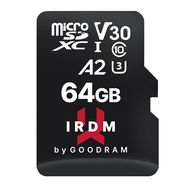 Memory card Goodram IRDM MicroSDXC 64 GB Class 10 UHS-I/U3 A2 V30 (IR-M2AA-0640R12), Goodram