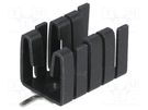 Heatsink: moulded; TO220; black; L: 19mm; W: 12.8mm; H: 12.7mm STONECOLD