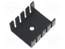Heatsink: moulded; TO220; black; L: 30mm; W: 25mm; H: 12.5mm; anodized STONECOLD